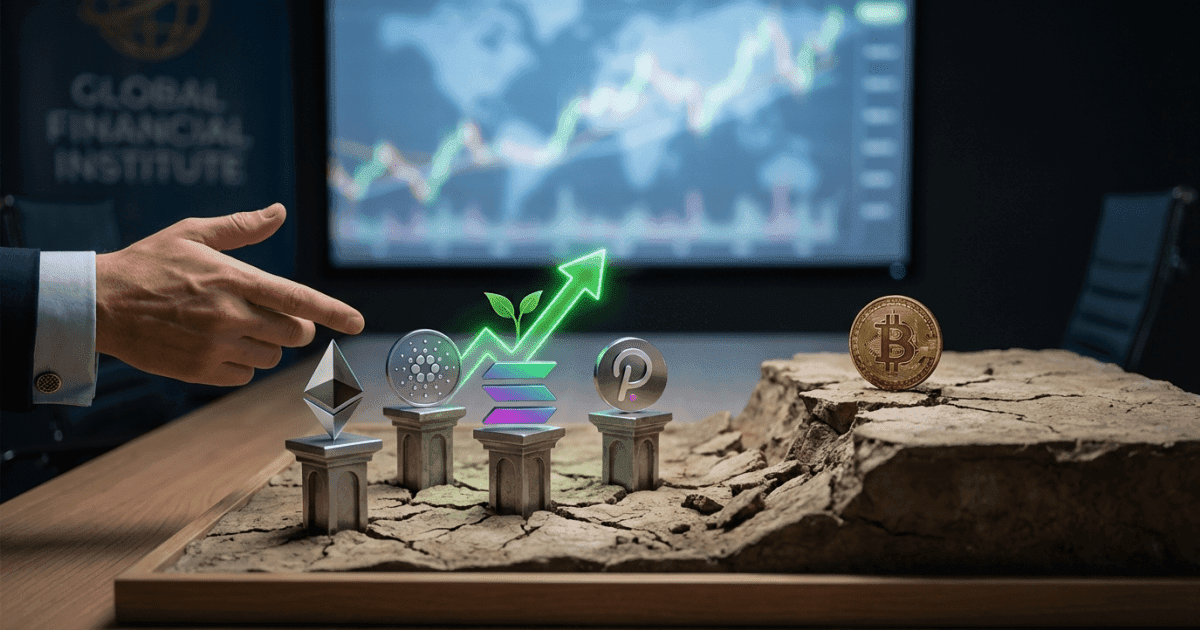 Ilustração editorial sobre altcoins: Altcoins Fundamentadas: Analistas Veem Potencial Apesar do Fundo