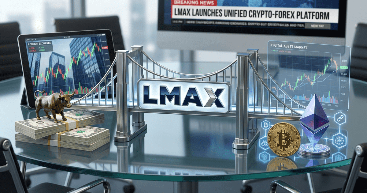 Ilustração editorial sobre altcoins: LMAX Lança Plataforma Unindo Altcoin e Câmbio Tradicional