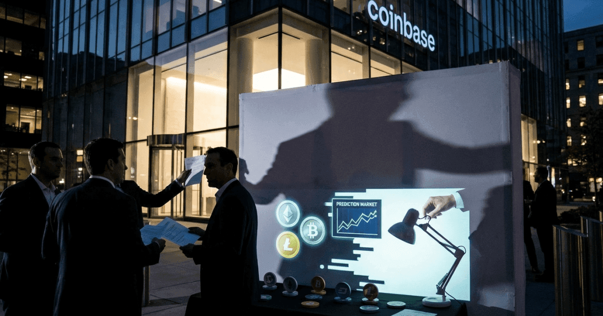 Ilustração editorial sobre altcoins: Altcoin: Coinbase Critica "Gaslighting" Regulatório nos EUA
