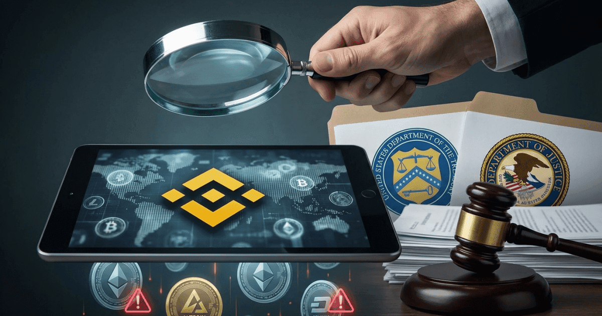 Ilustração editorial sobre altcoins: Regulação de Altcoins: Senadores EUA Pedem Investigação da Binance
