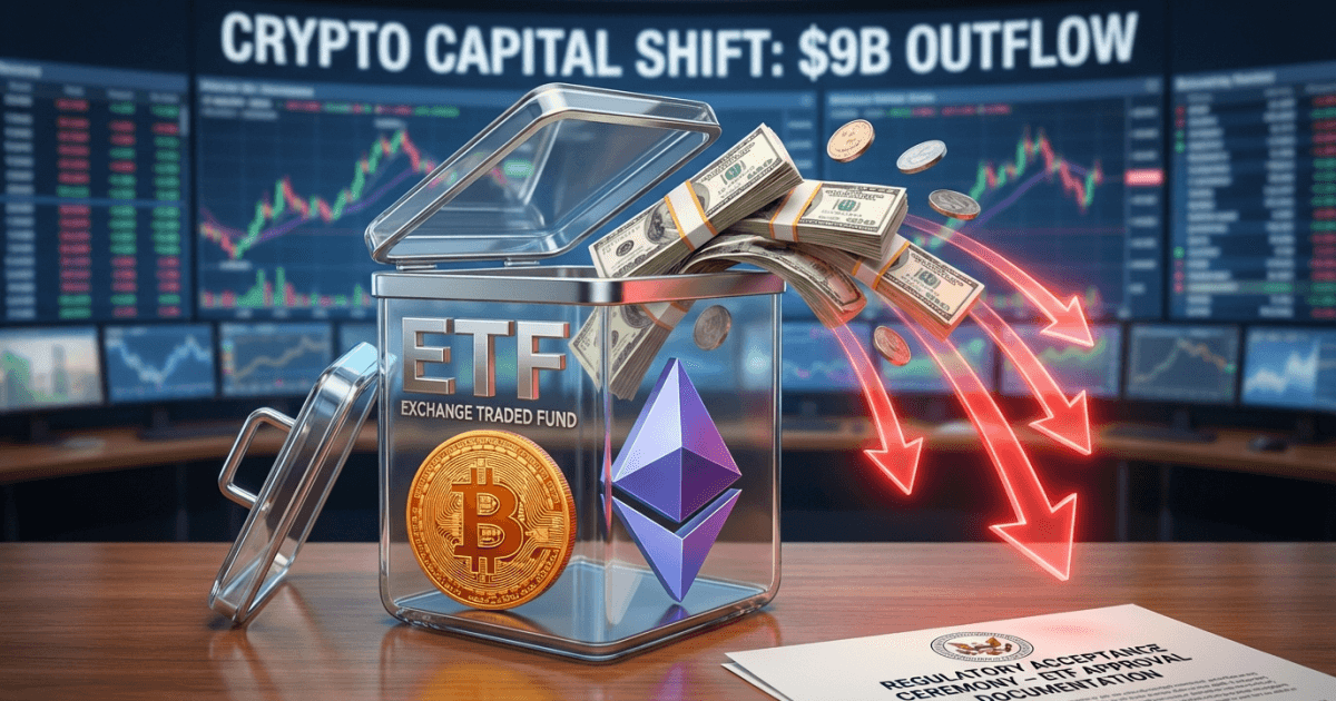 Ilustração editorial sobre ethereum: Ethereum e Bitcoin: Saques de ETFs Superam US$9 Bi em 4 Meses