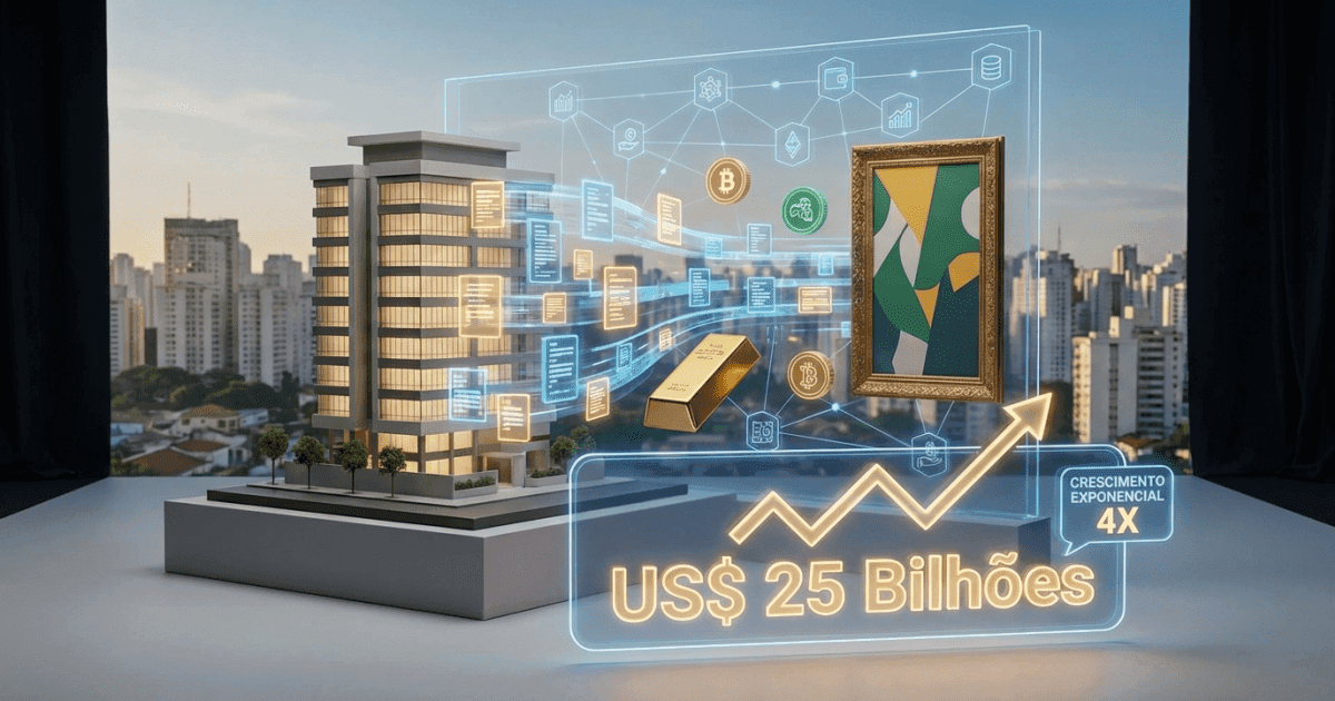 Ilustração editorial sobre altcoins: Altcoins: Ativos Tokenizados Superam US$ 25 Bilhões em Valor