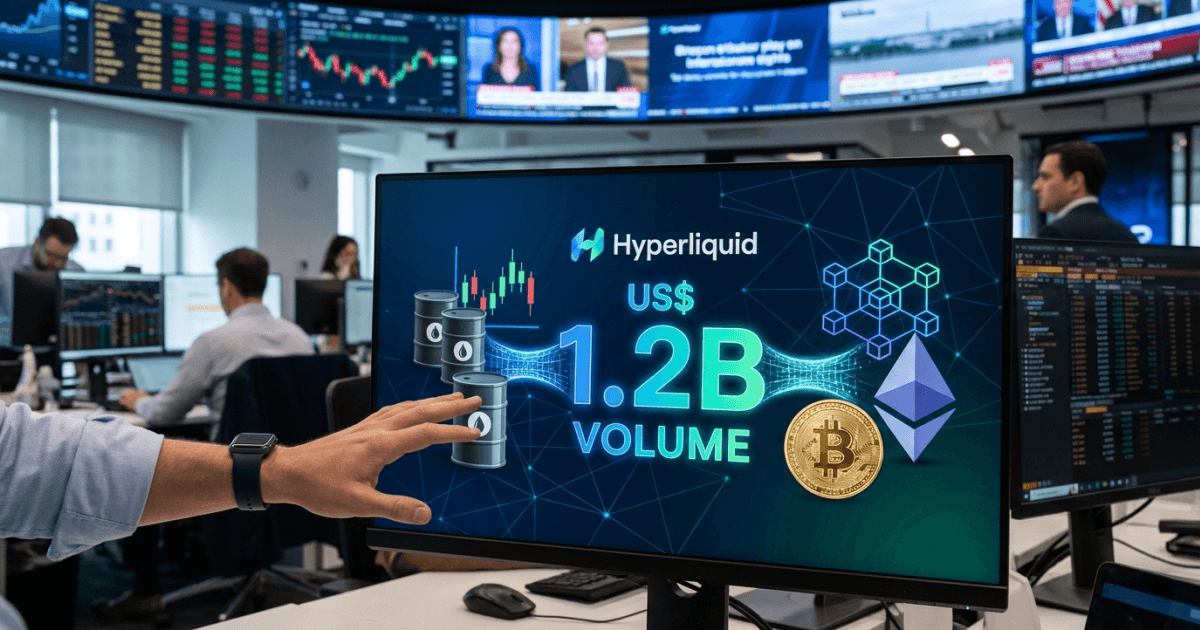 Altcoin hyperliquid atinge us$1.2b em futuros de ativos tradicionais