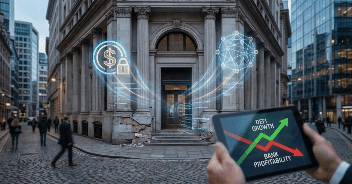 DeFi e stablecoins desafiam lucros de bancos tradicionais