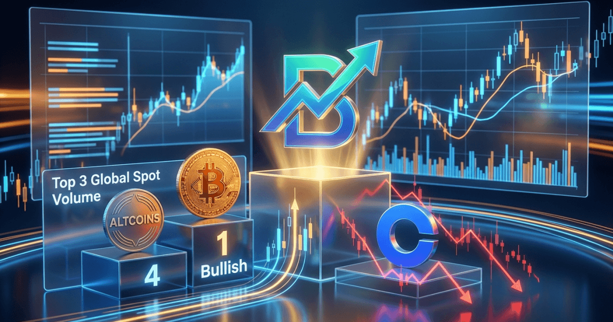 Altcoin: Bullish supera Coinbase e atinge top 3 global em spot