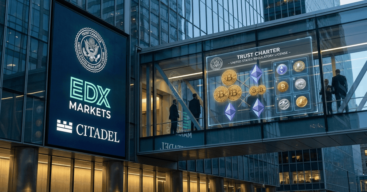 Ilustração editorial sobre altcoins: Altcoin: EDX Markets Busca Licença para Serviços Institucionais