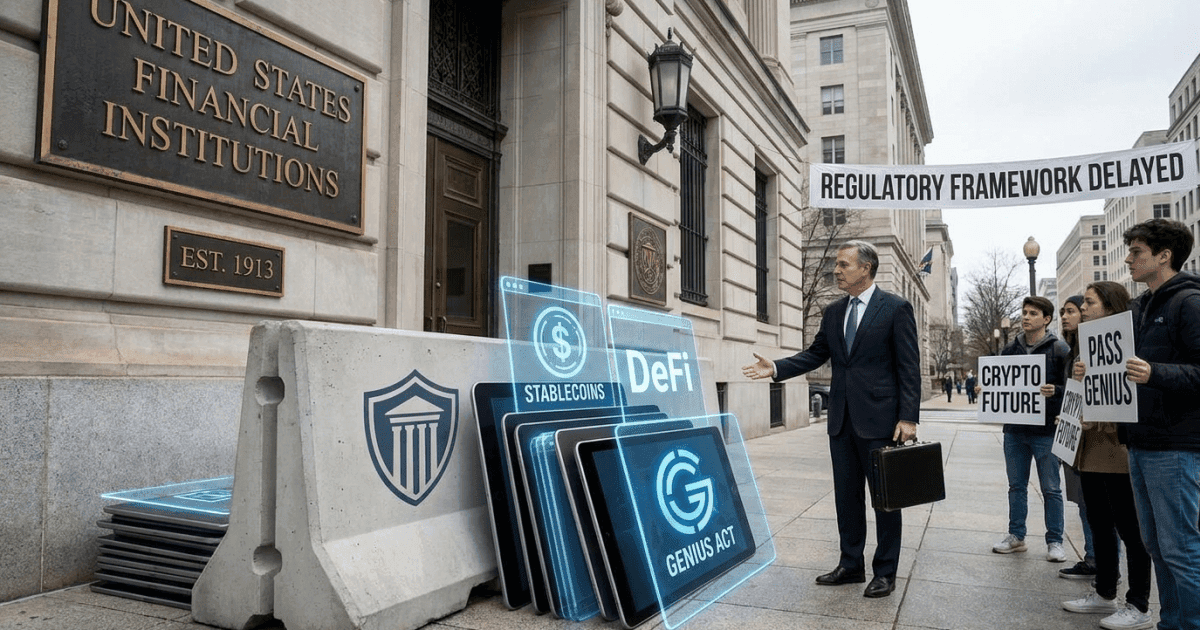 DeFi: Bancos buscam adiar lei genius e regulação de stablecoins