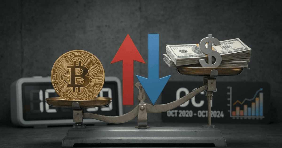 Bitcoin e dólar revelam oposição forte em quase 4 anos
