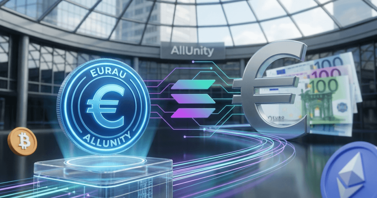 Altcoin eurau da allunity expande para Solana: Foco em euro