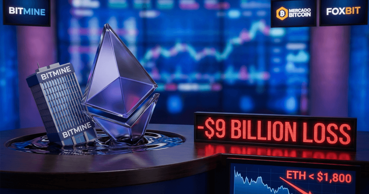 Bitmine atinge quase us$ 9 bi em perdas com Ethereum