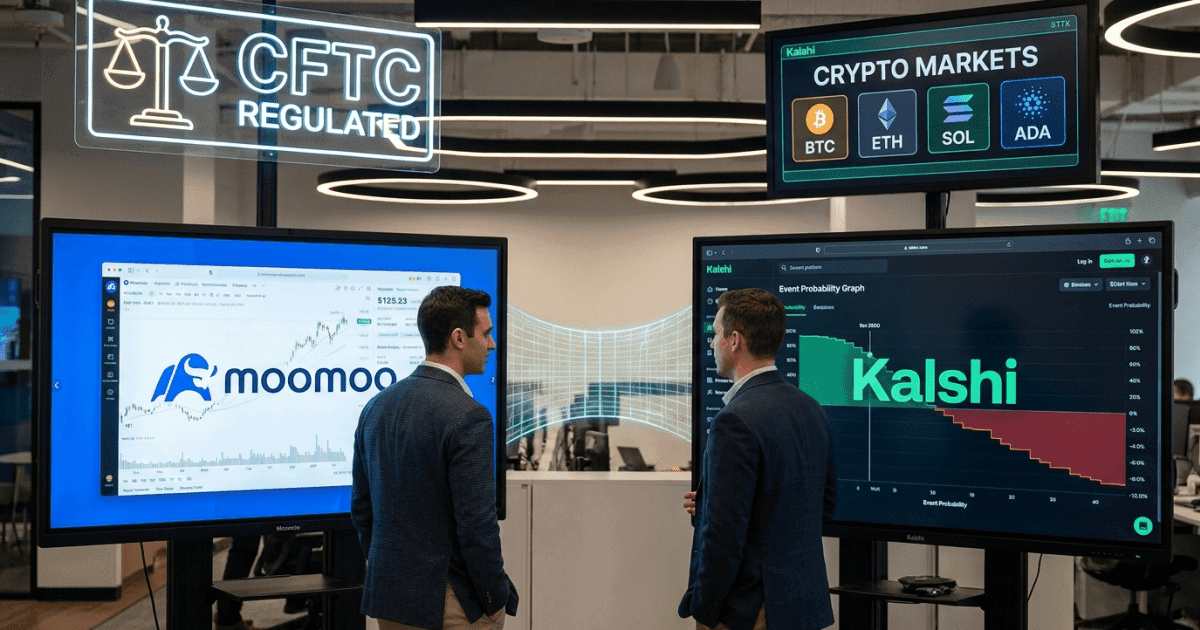Altcoins: Moomoo lança mercados de previsão com parceria Kalshi