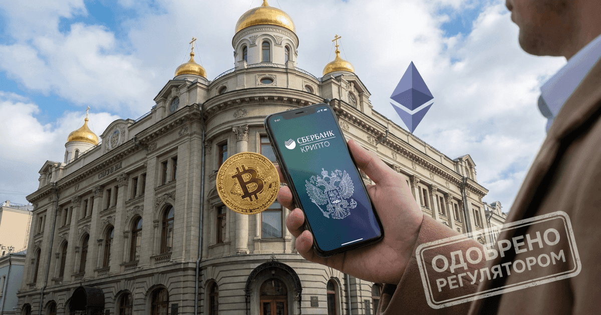 Ilustração editorial sobre regulação: Regulação Cripto na Rússia: Maior Banco Lança Carteira