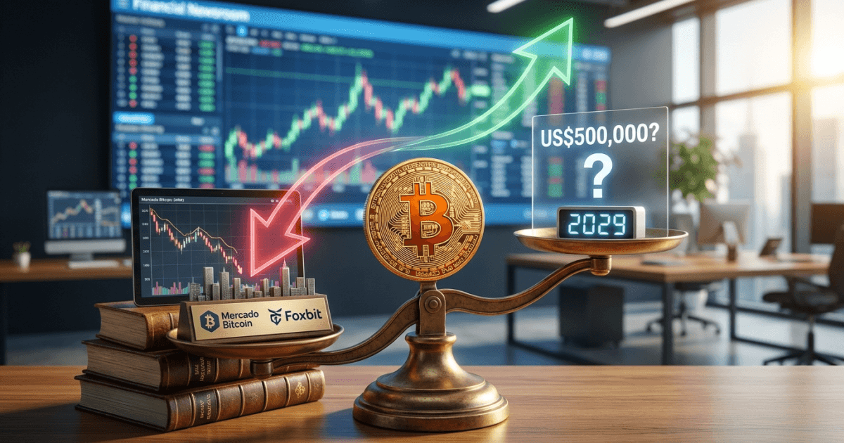 Ilustração editorial sobre bitcoin: Bitcoin Atinge US$500.000? Projeções e Modelos de Avaliação em Xeque