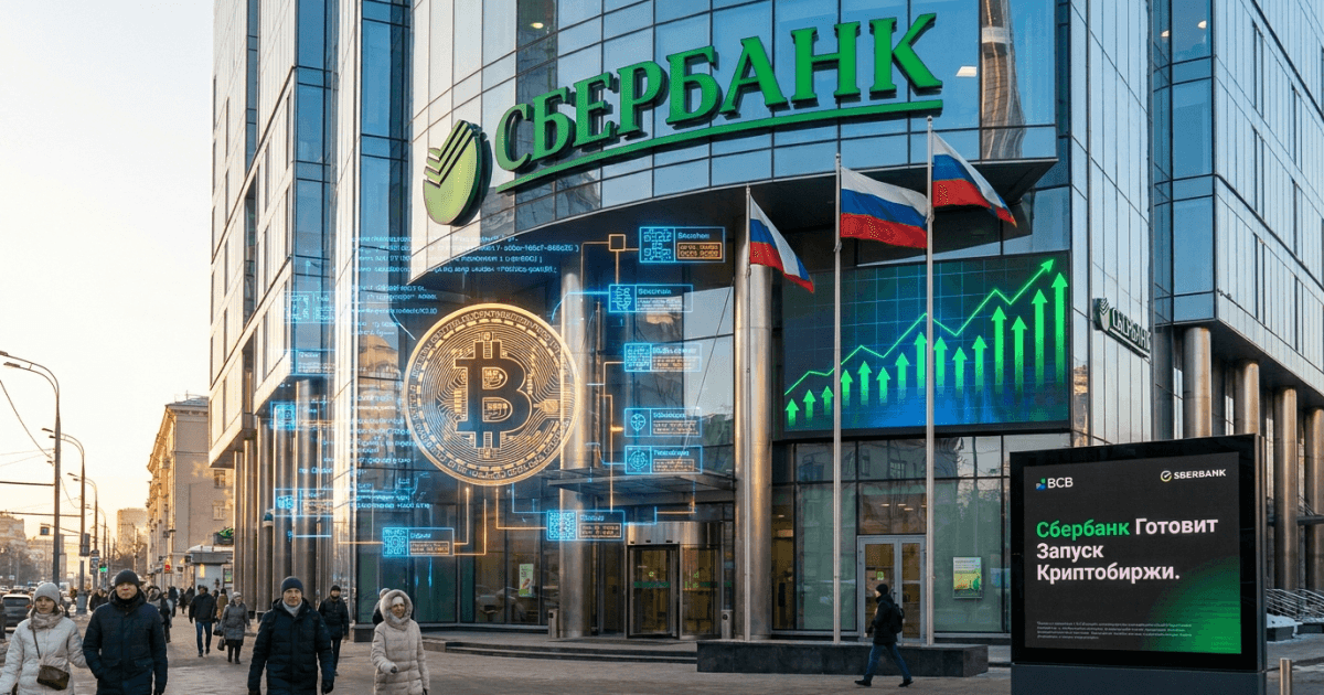 Ilustração editorial sobre regulação: Regulação Russa: Sberbank Prepara Infraestrutura Cripto