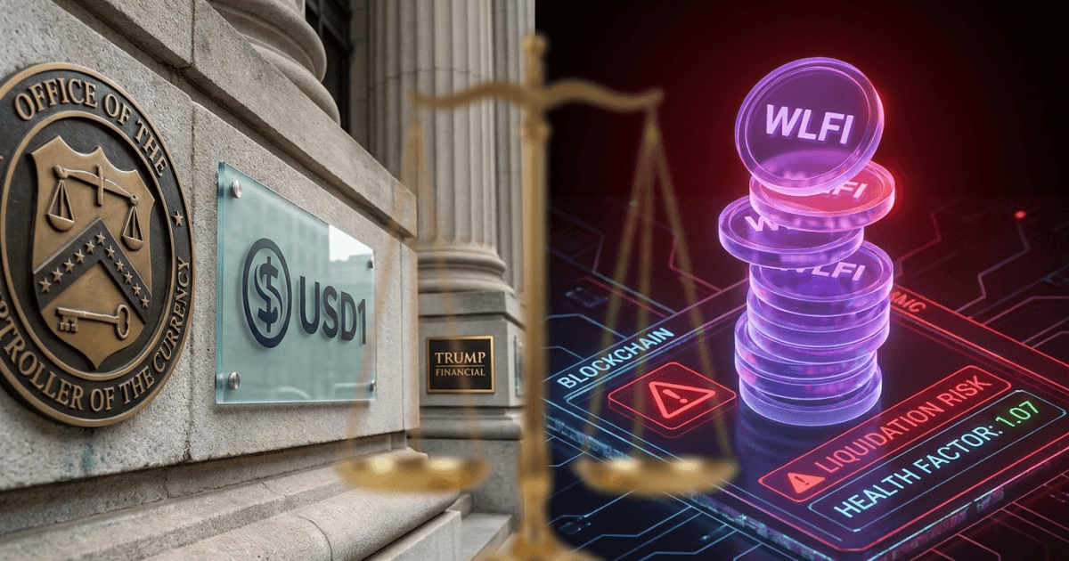 Ilustração editorial sobre ethereum: World Liberty Financial Obtém Aprovação Bancária da OCC em Meio a Risco DeFi no Ethereum