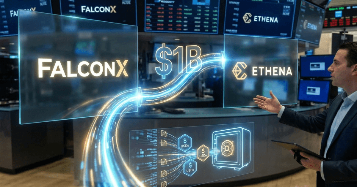 Ilustração editorial sobre ethereum: Ethereum: FalconX e Ethena Criam Linha de Crédito Institucional de US$ 1 Bilhão